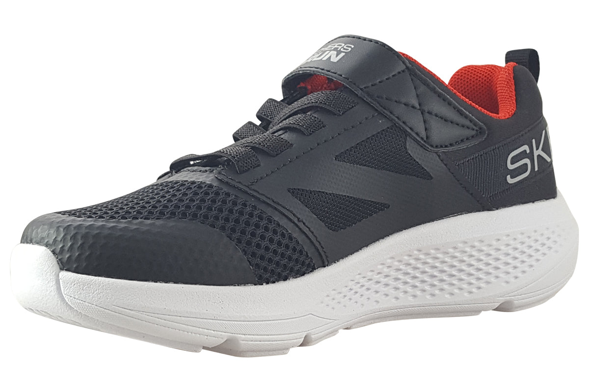skechers-elevate-black-red-trainers-left