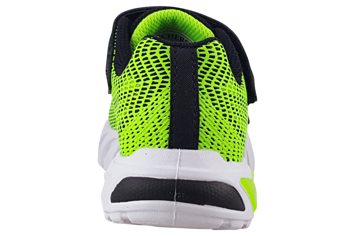 skechers elite vorlo 400137l lime black trainers back