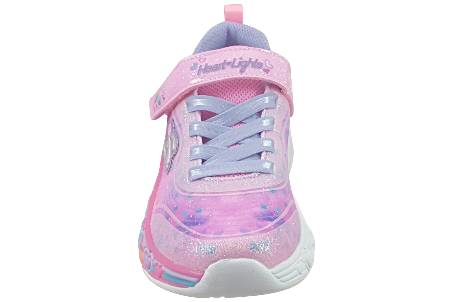skechers eternal hearts 302696L girls trainers light pink multi top