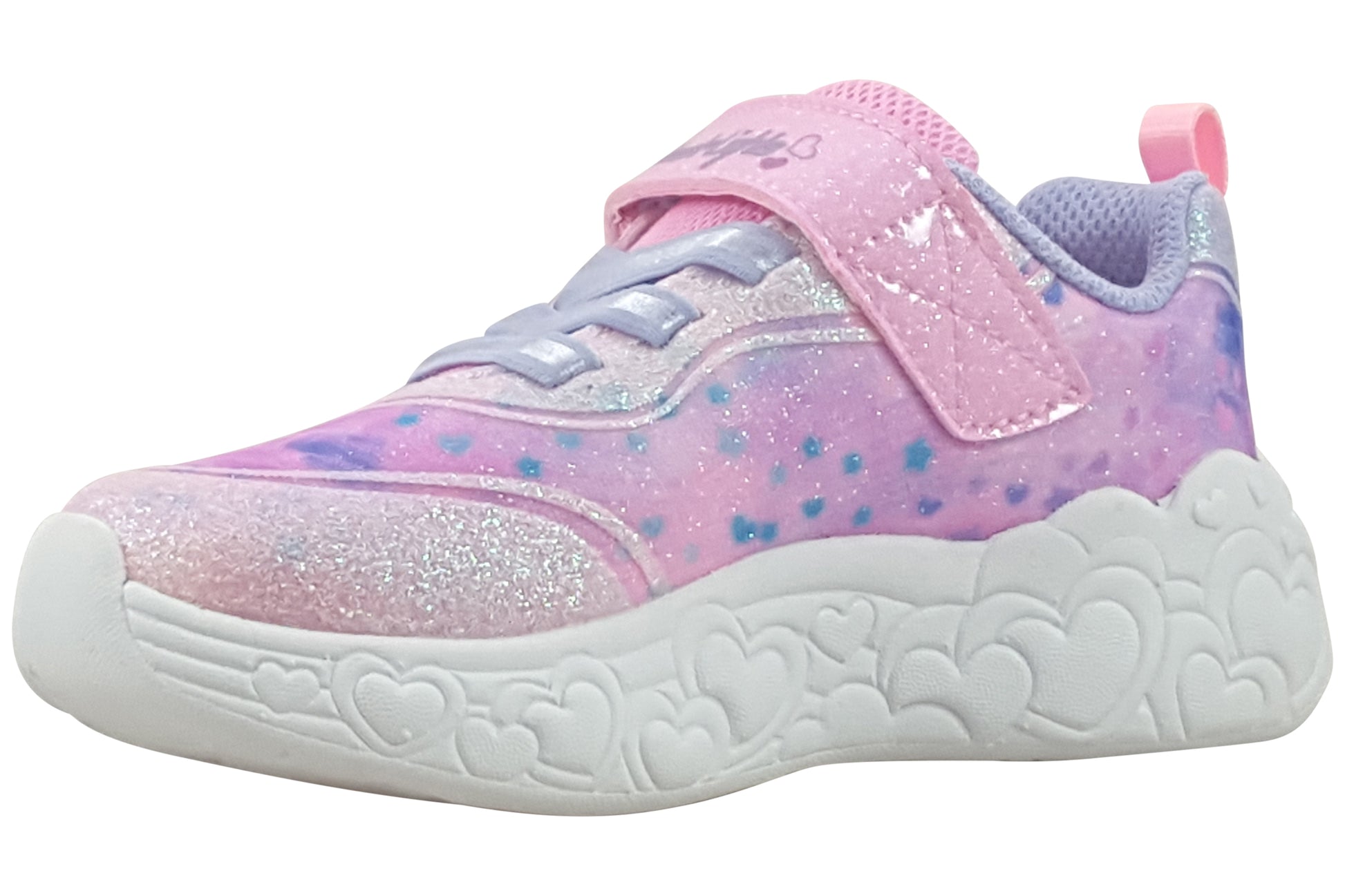 skechers-eternal-hearts-302696N-girls-trainers-light-pink-multi-left