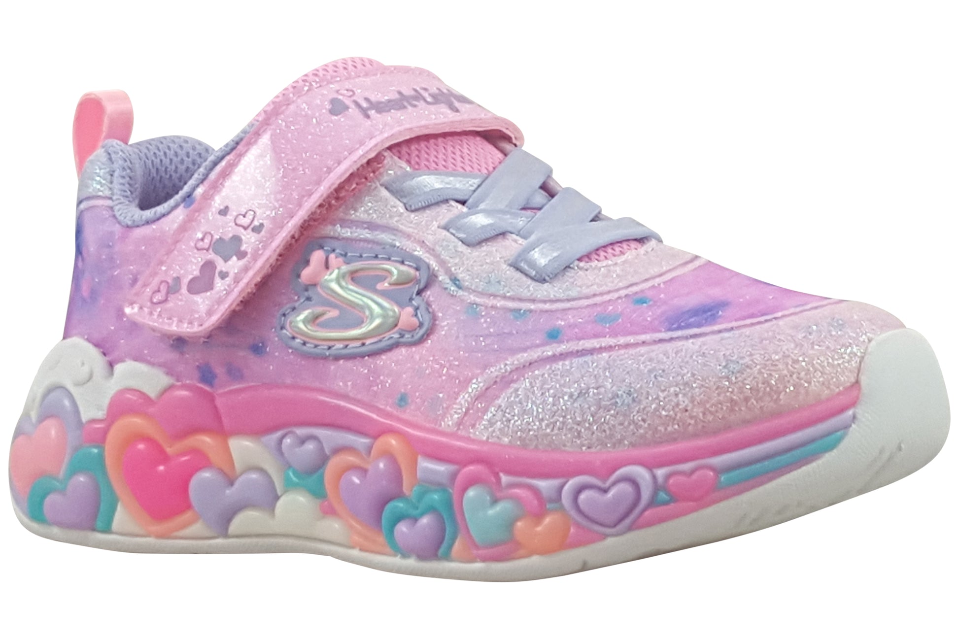 skechers-eternal-hearts-302696N-girls-trainers-light-pink-multi-right