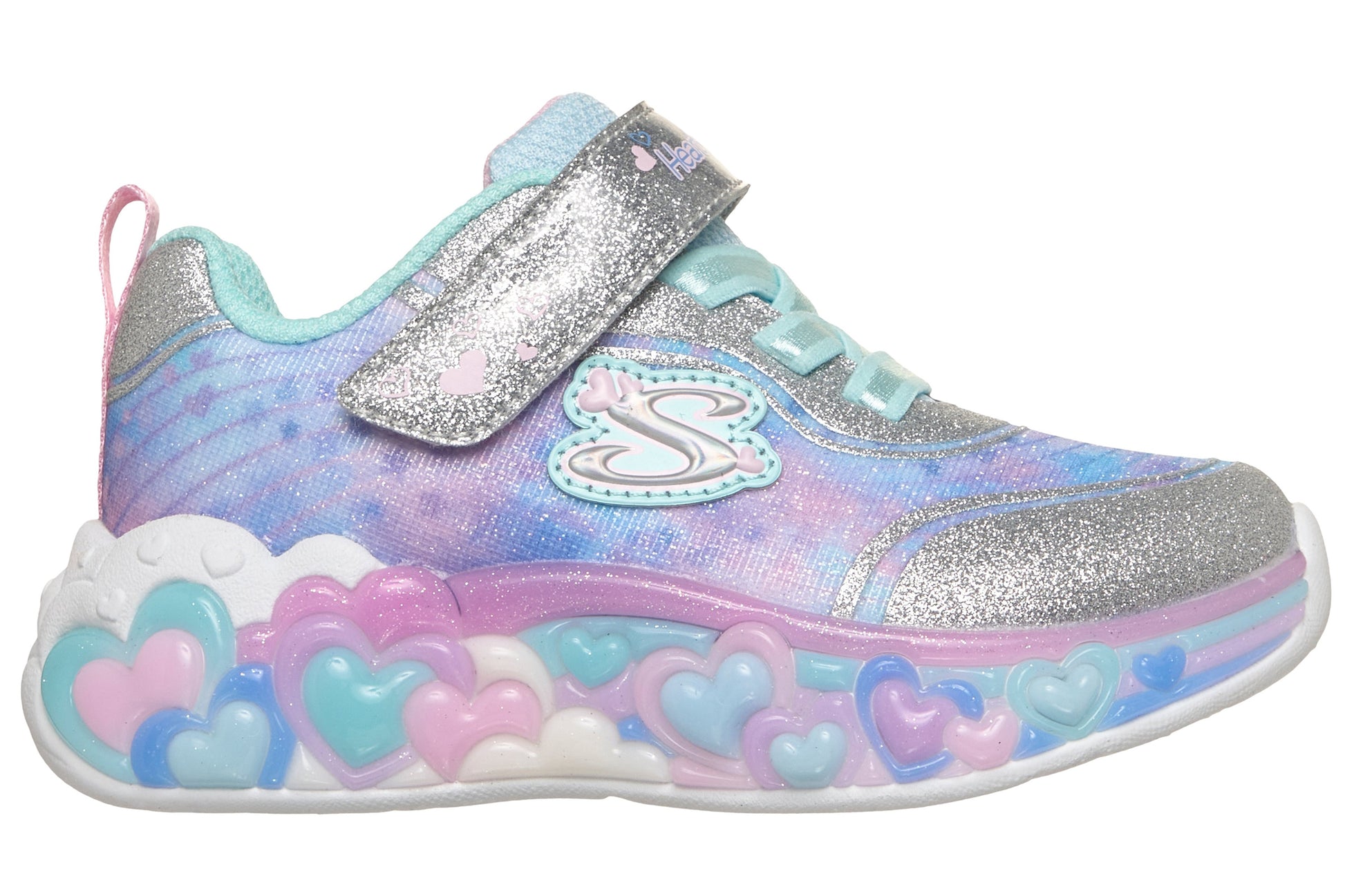 skechers-eternal-hearts-302696n-girls-trainers-silver-multi-right-flat