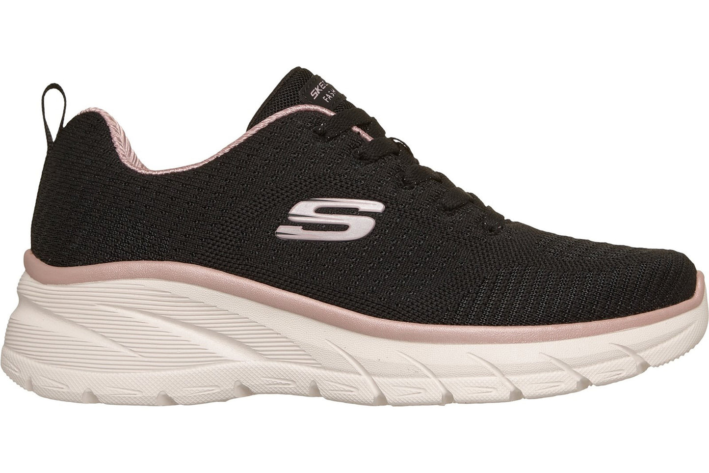 Skechers Fashion Fit 2.0 Black /Rose Gold Womens Fashion Trainers