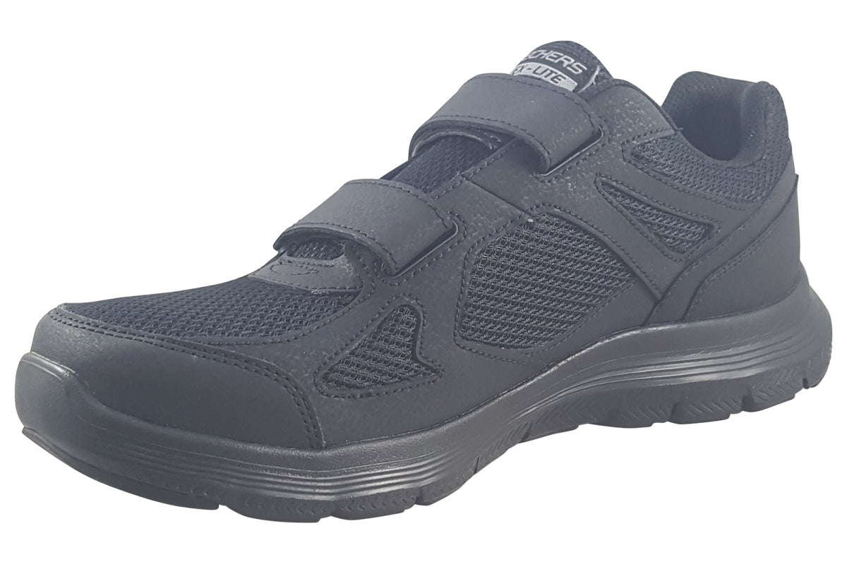 skechers flex advantage fortner 232578 black trainers left