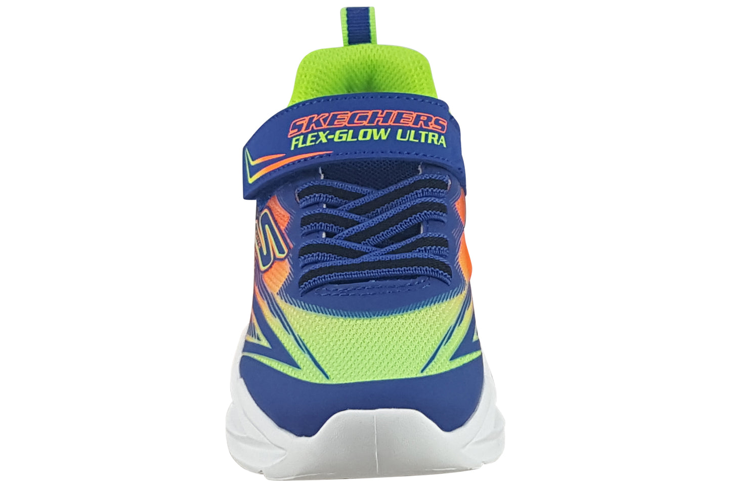 skechers flex glow ultra 400139l blue multi trainers top
