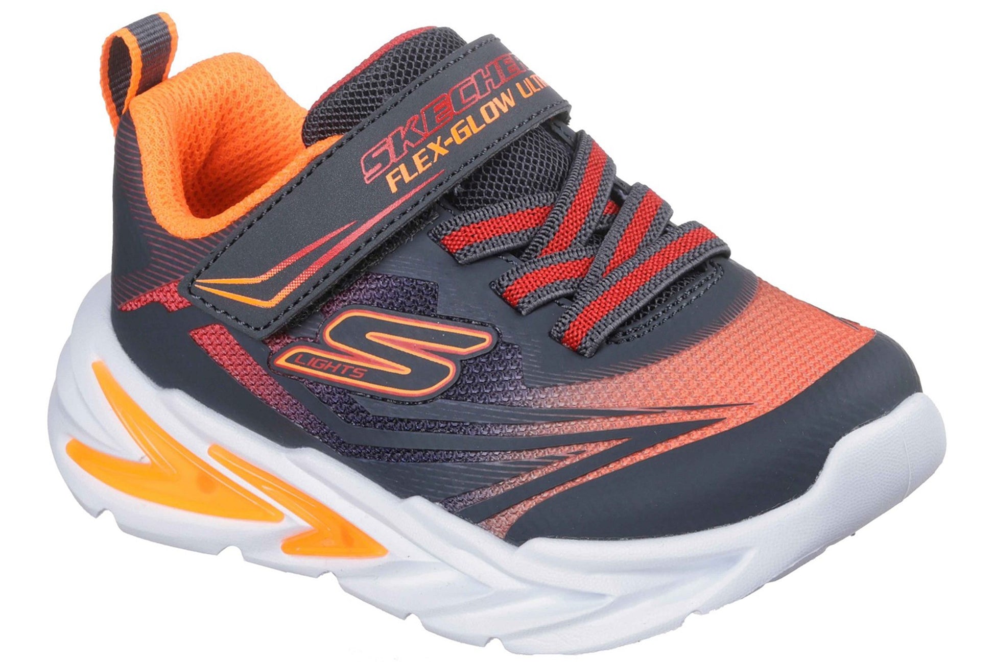skechers-flex-glowultra-boys-trainers-charcoal-red-right-angle