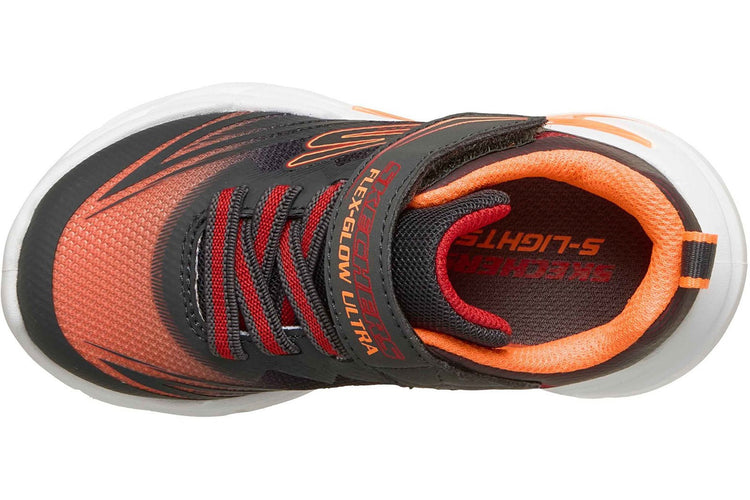 Skechers Flex-Glow Ultra Charcoal/Red Boys Sports
