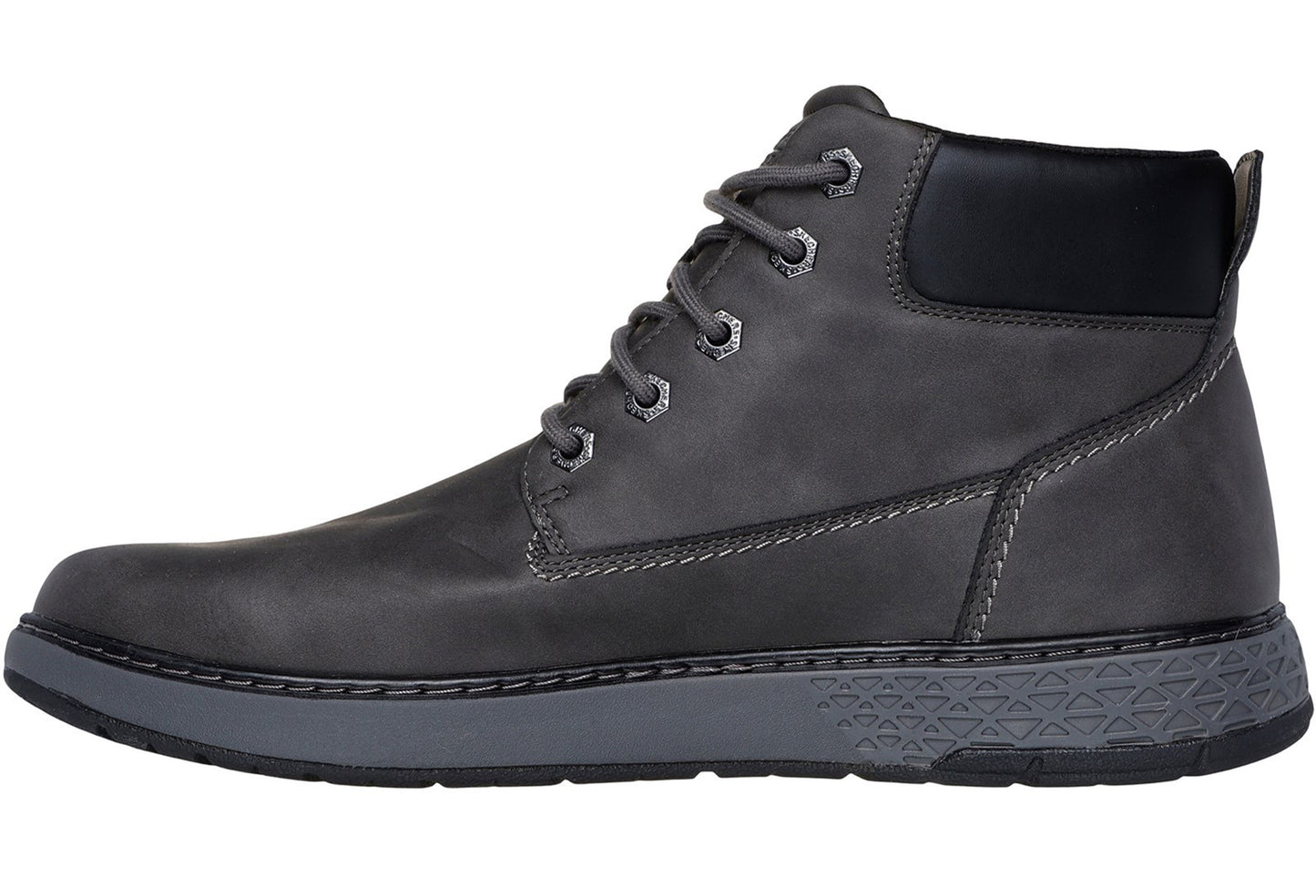 skechers garlan deno mens boots charcoal left