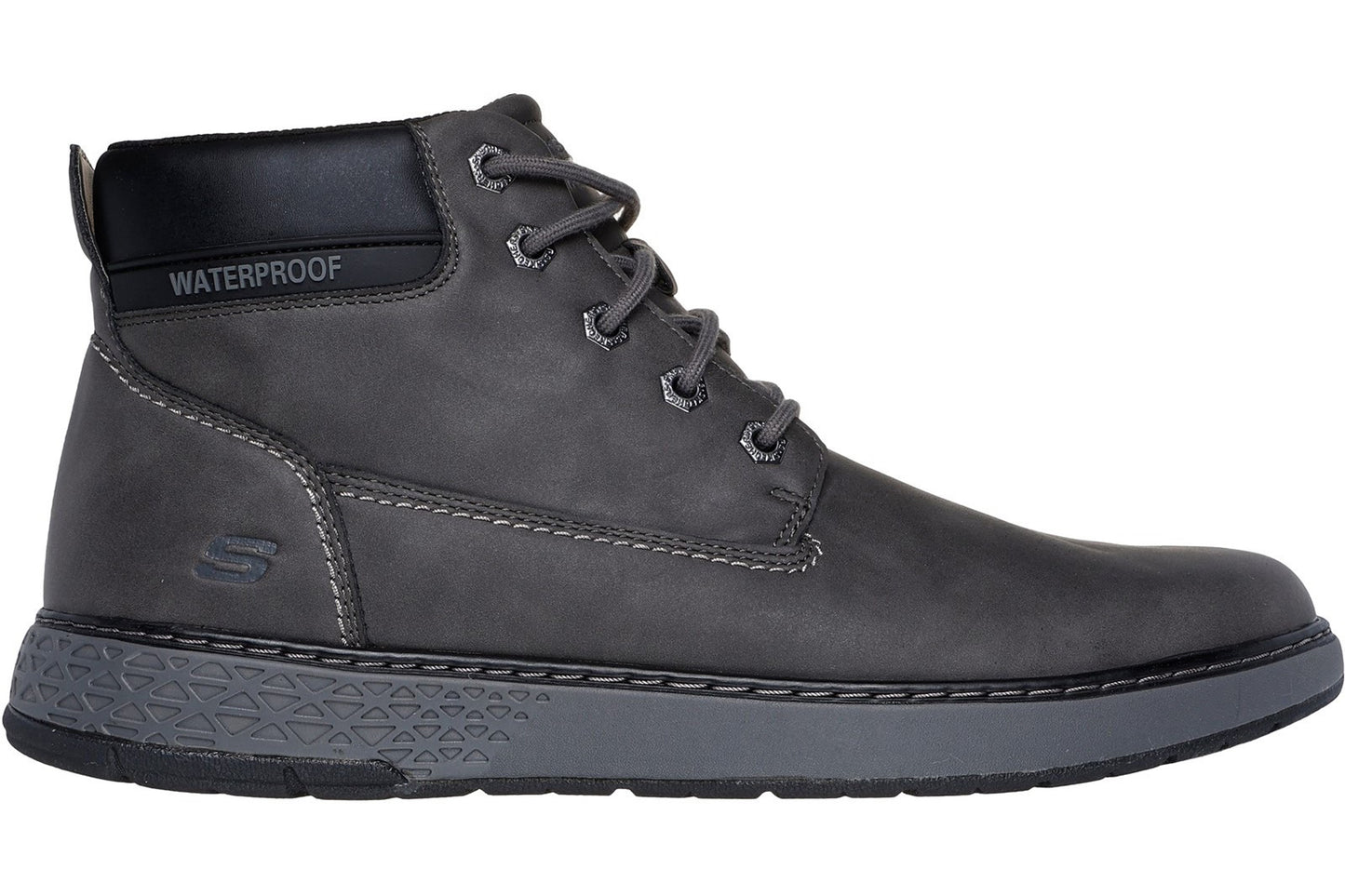 skechers garlan deno mens boots charcoal right