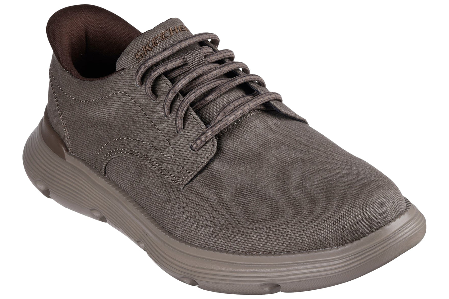 Skechers Garza Clive Dark Taupe Mens Trainers