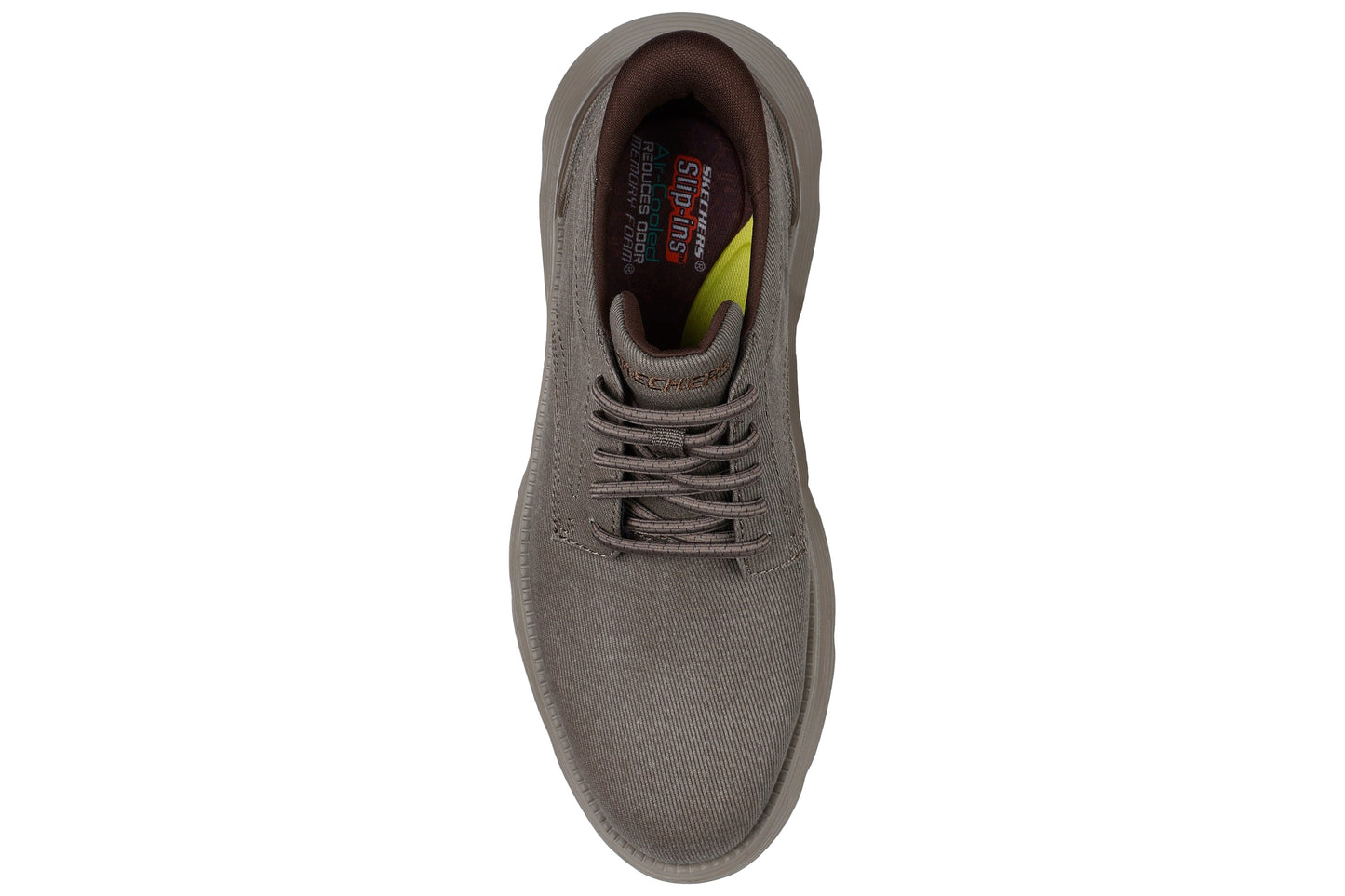 Skechers Garza Clive Dark Taupe Mens Trainers