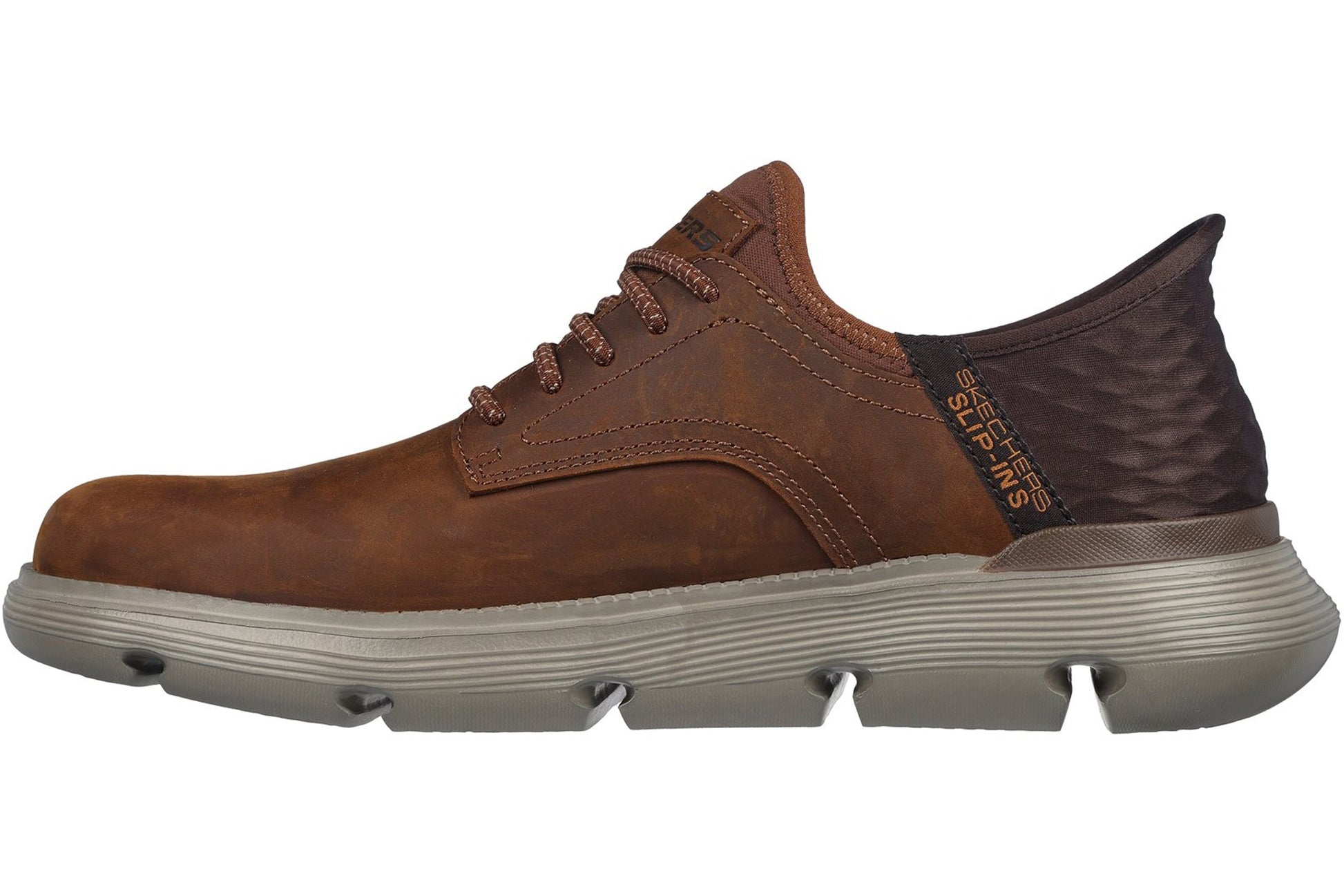 skechers-garza-gervin-mens-classic-lace-shoes-dark-brown-left