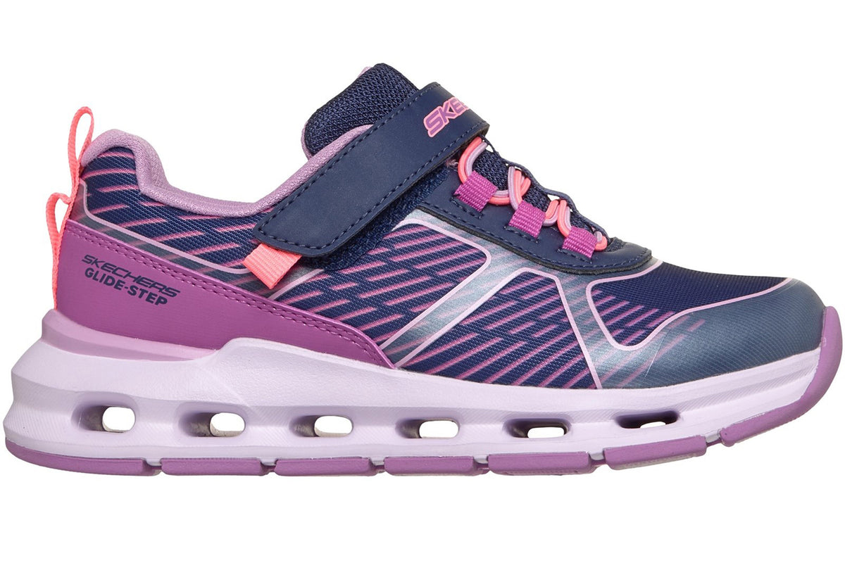 Skechers Glide Step Sprint Lines Navy Synthetic/Multi Trim Girls Sports