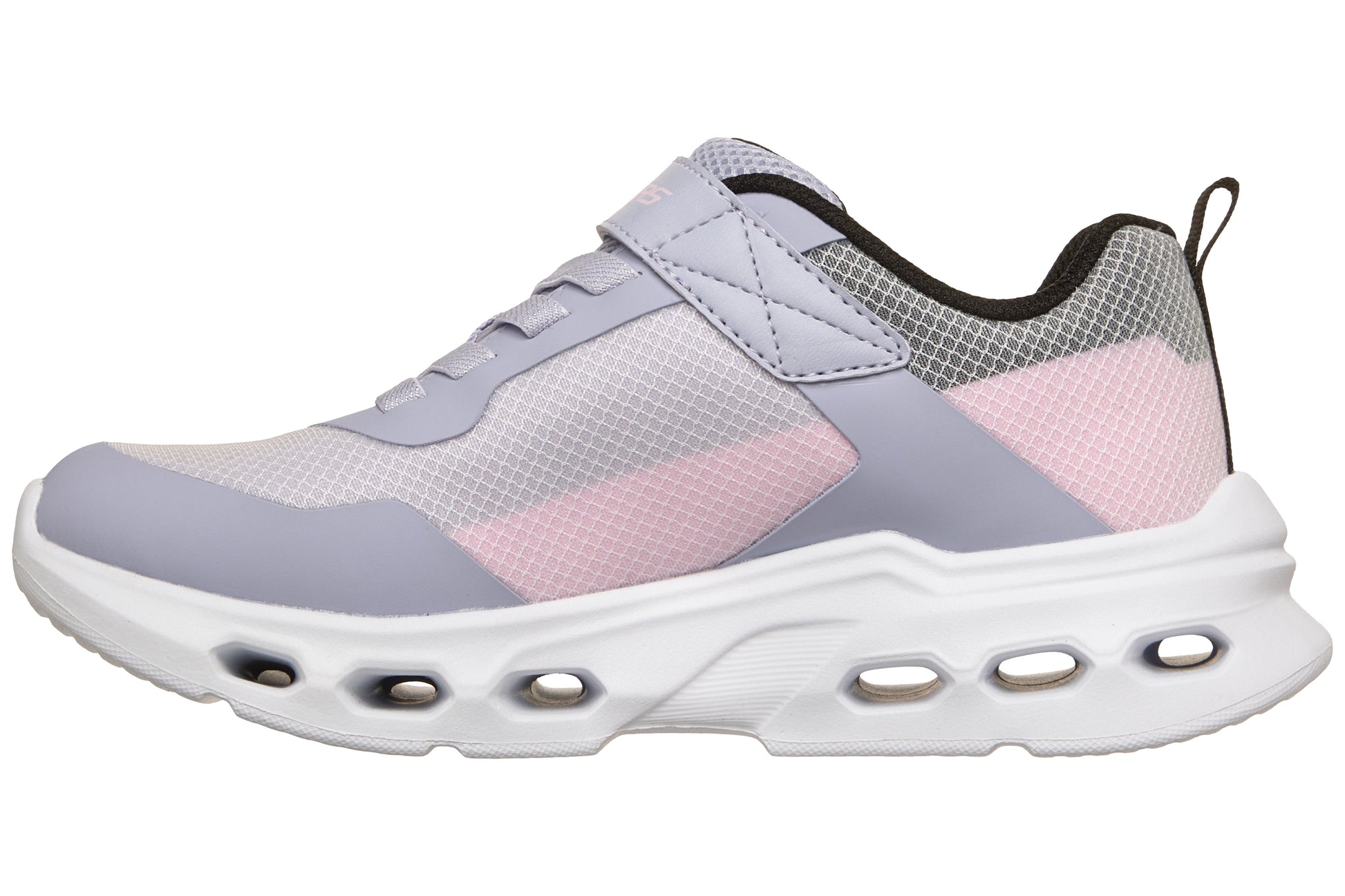 skechers-glide-step-drift-303682l-girls-trainers-lavender-multi-left-flat