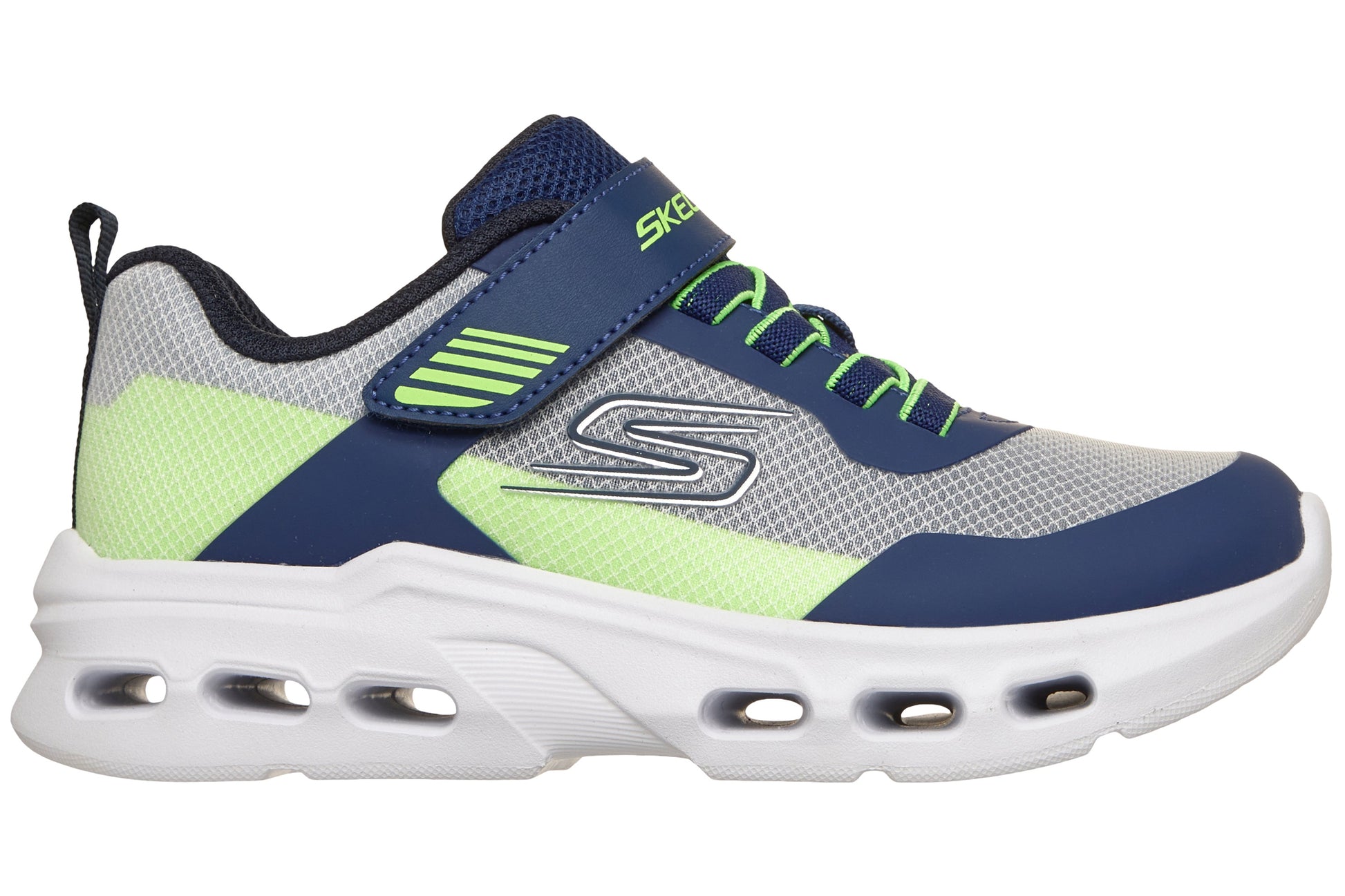 skechers-glide-step-drift-504125l-boys-trainers-navy-lime-right-flat