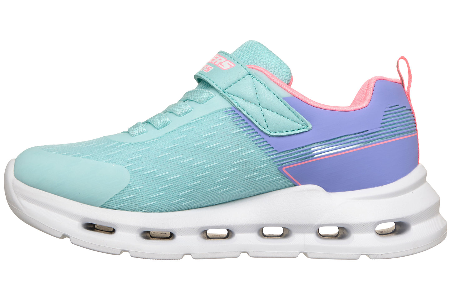 Skechers Glide Step Lights 303730L Aqua/Multi Girls Sports