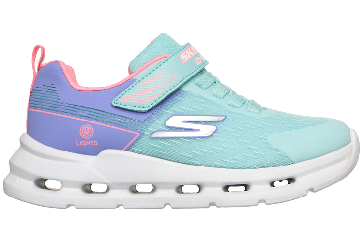 Skechers Glide Step Lights 303730L Aqua/Multi Girls Sports