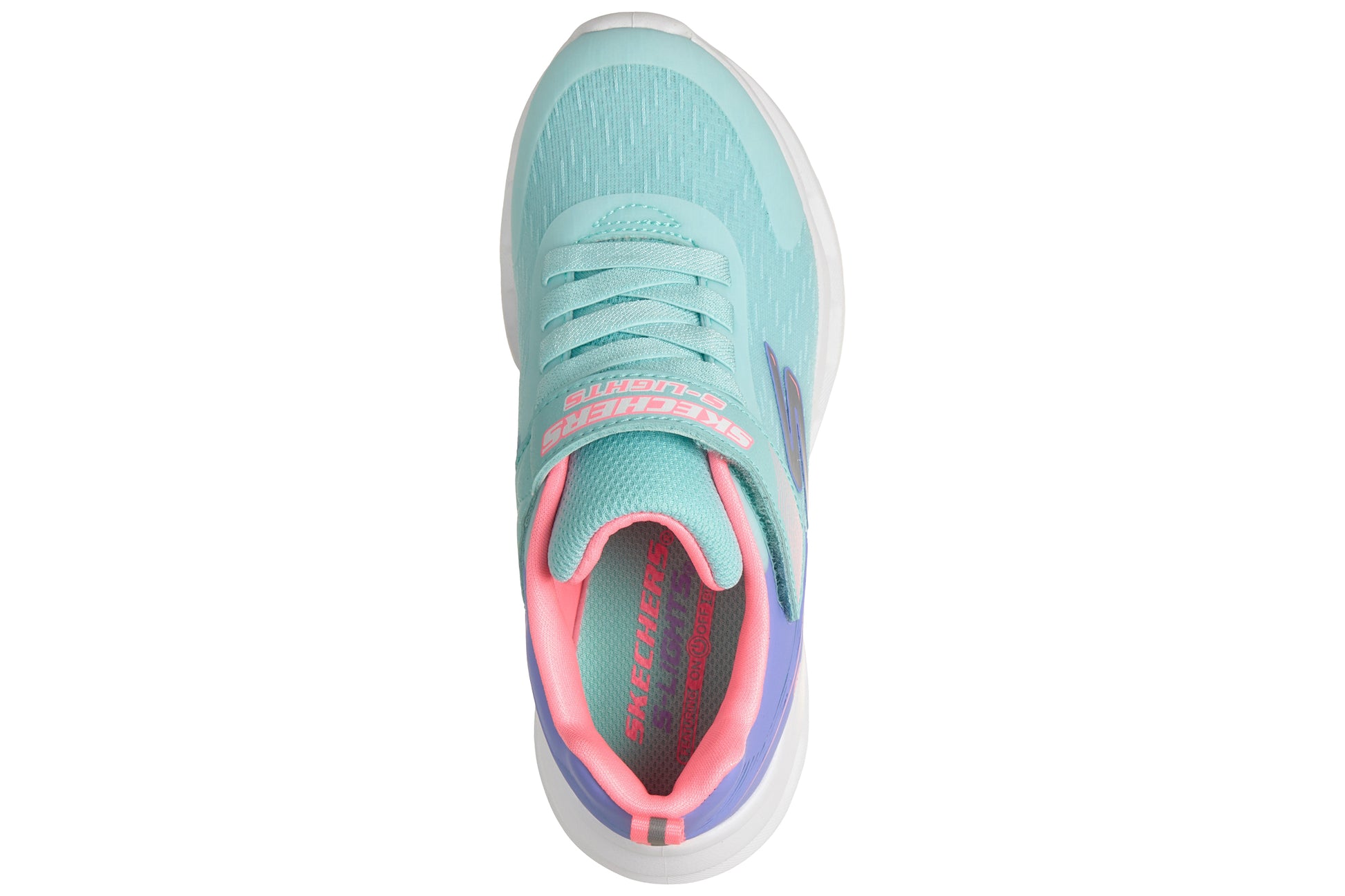 skechers-glide-step-lights-303730l-girls-trainers-aqua-multi-top