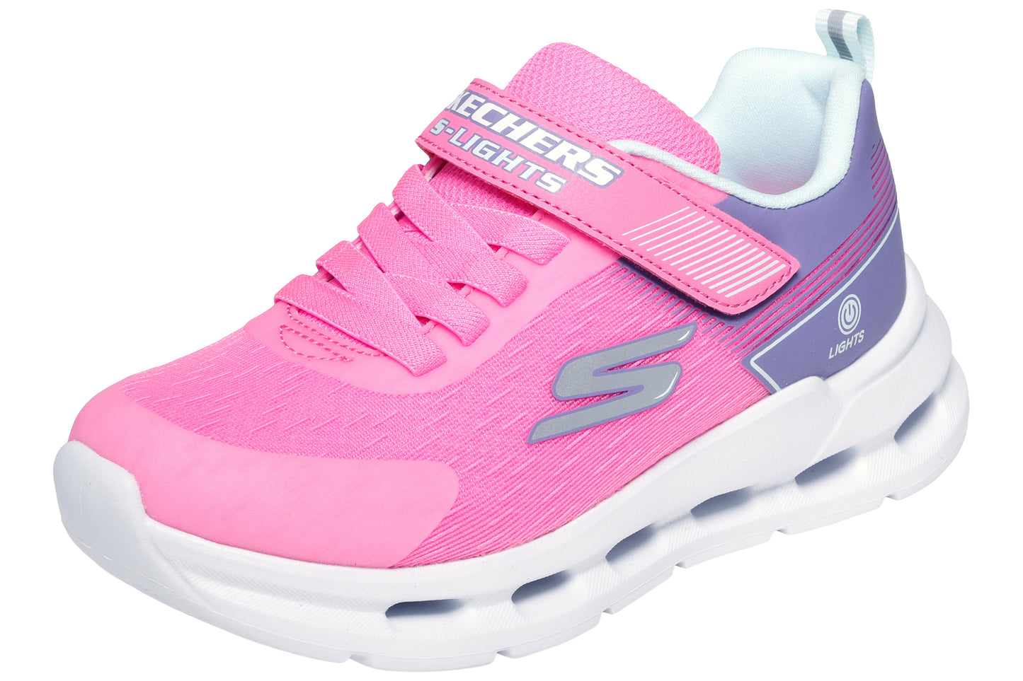 Skechers Glide Step Lights 303730L Pink/Multi Girls Sports