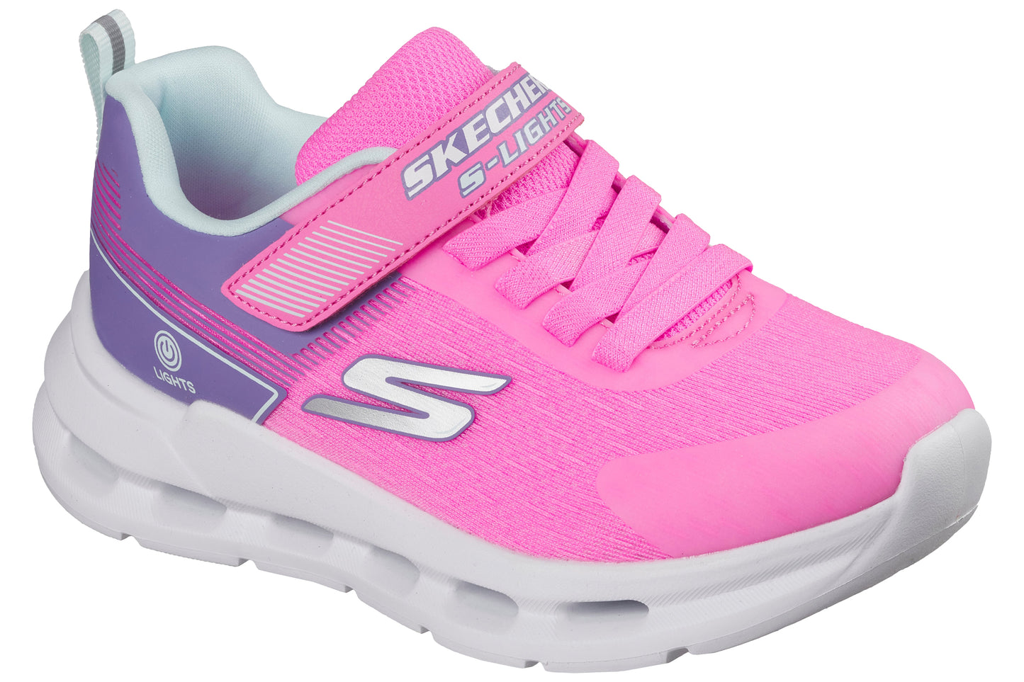 Skechers Glide Step Lights 303730L Pink/Multi Girls Sports