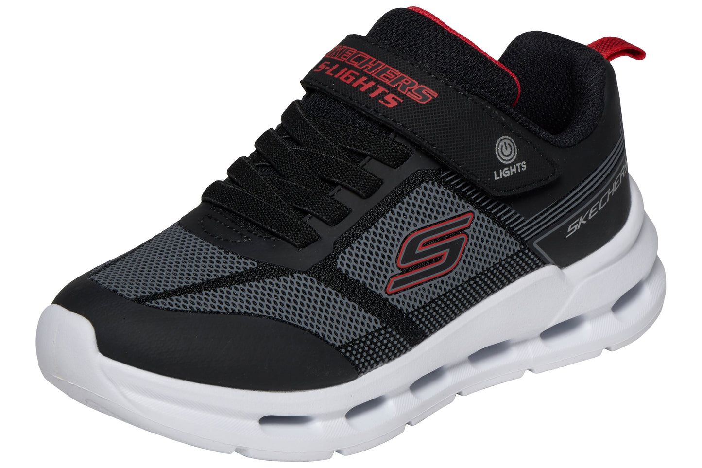 Skechers Glide- Step Lights 400240L Black Boys Sports