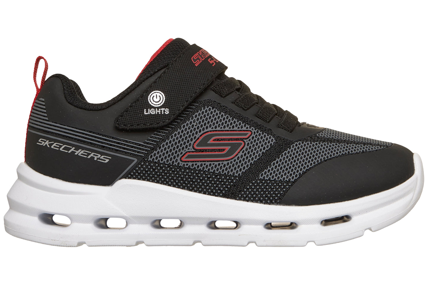 Skechers Glide- Step Lights 400240L Black Boys Sports