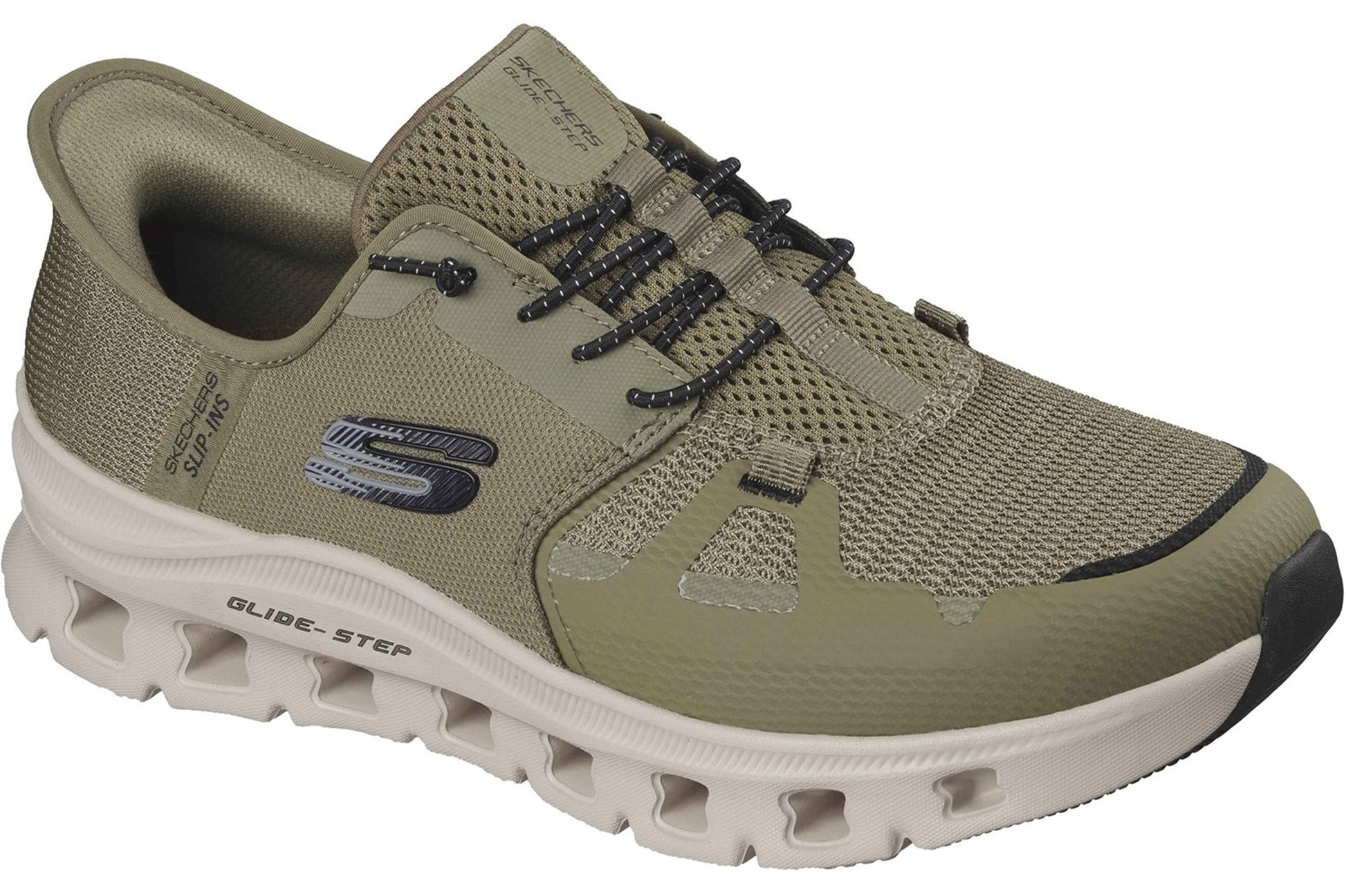 skechers-glide-step-pro-mens-sports-olive-black-right-angle