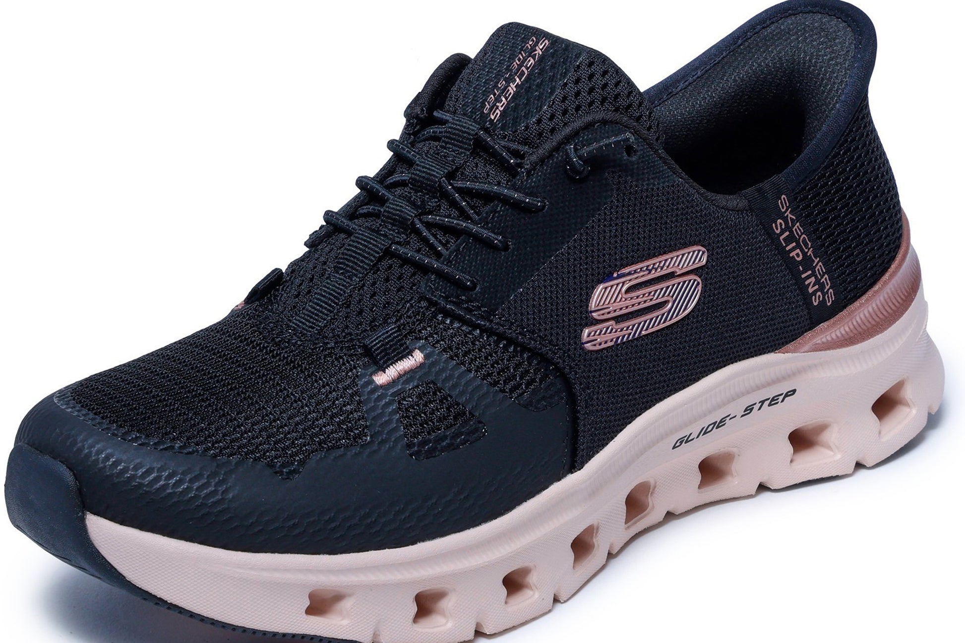 skechers-glide-step-pro-radiant-stride-black-mesh-rose-gold-trim_4