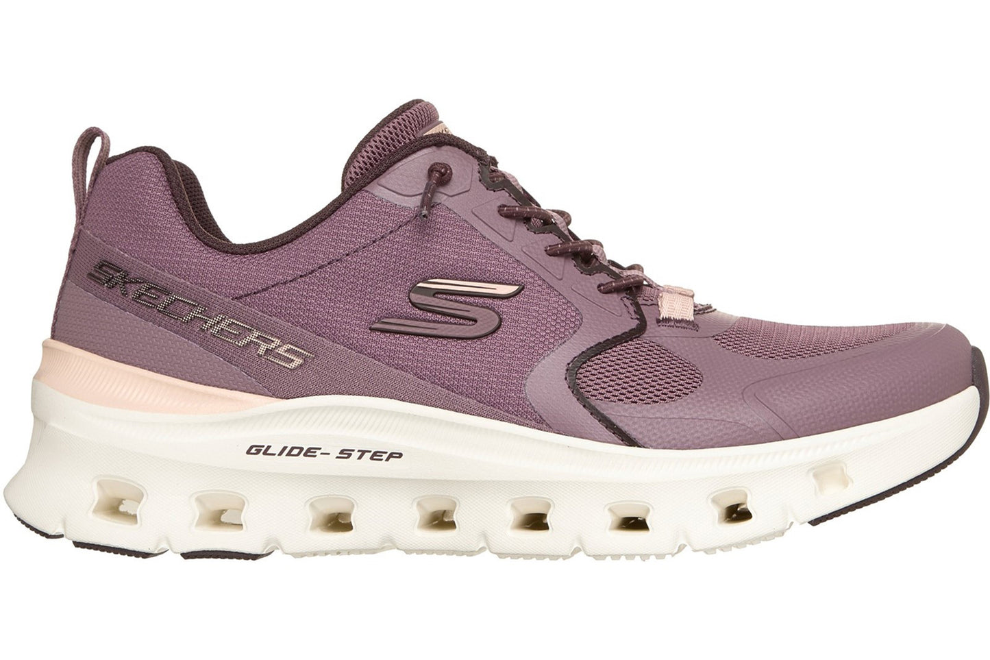 Skechers Slip-Ins Glide-Step Pro Plum Mesh/Synthetic/Peach Trim Womens Fashion Trainers