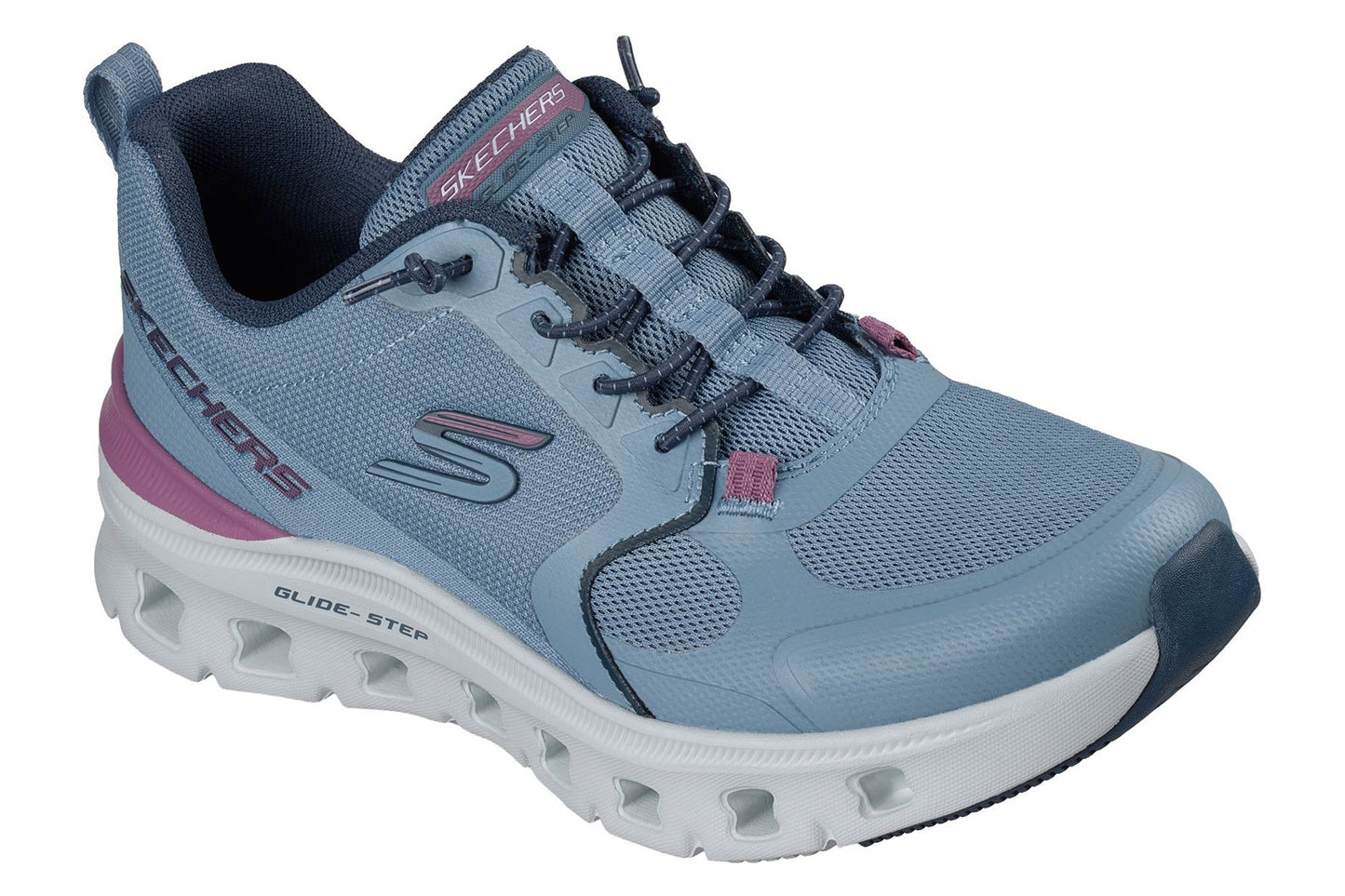Skechers Slip-Ins Glide-Step Pro Slate Mesh/Magenta Trim Womens Fashion Trainers