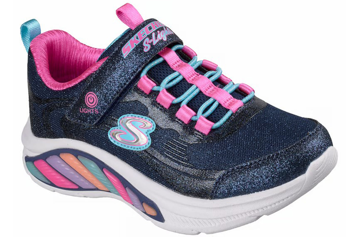 Skechers Glitzy Glow 303726LC Navy/Multi Girls Sports