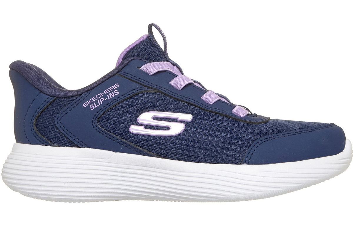Skechers Go Run 400 V2 Navy Synthetic/Lavender Trim Girls Sports