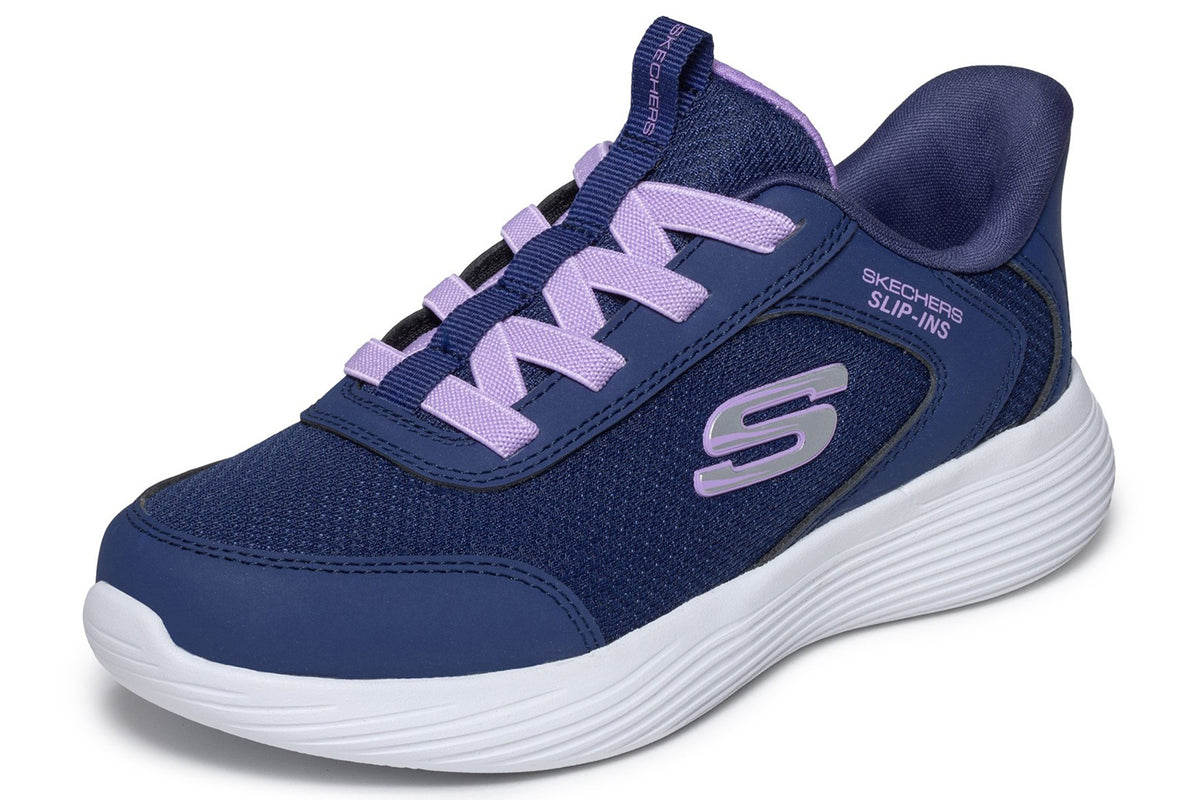 Skechers Go Run 400 V2 Navy Synthetic/Lavender Trim Girls Sports