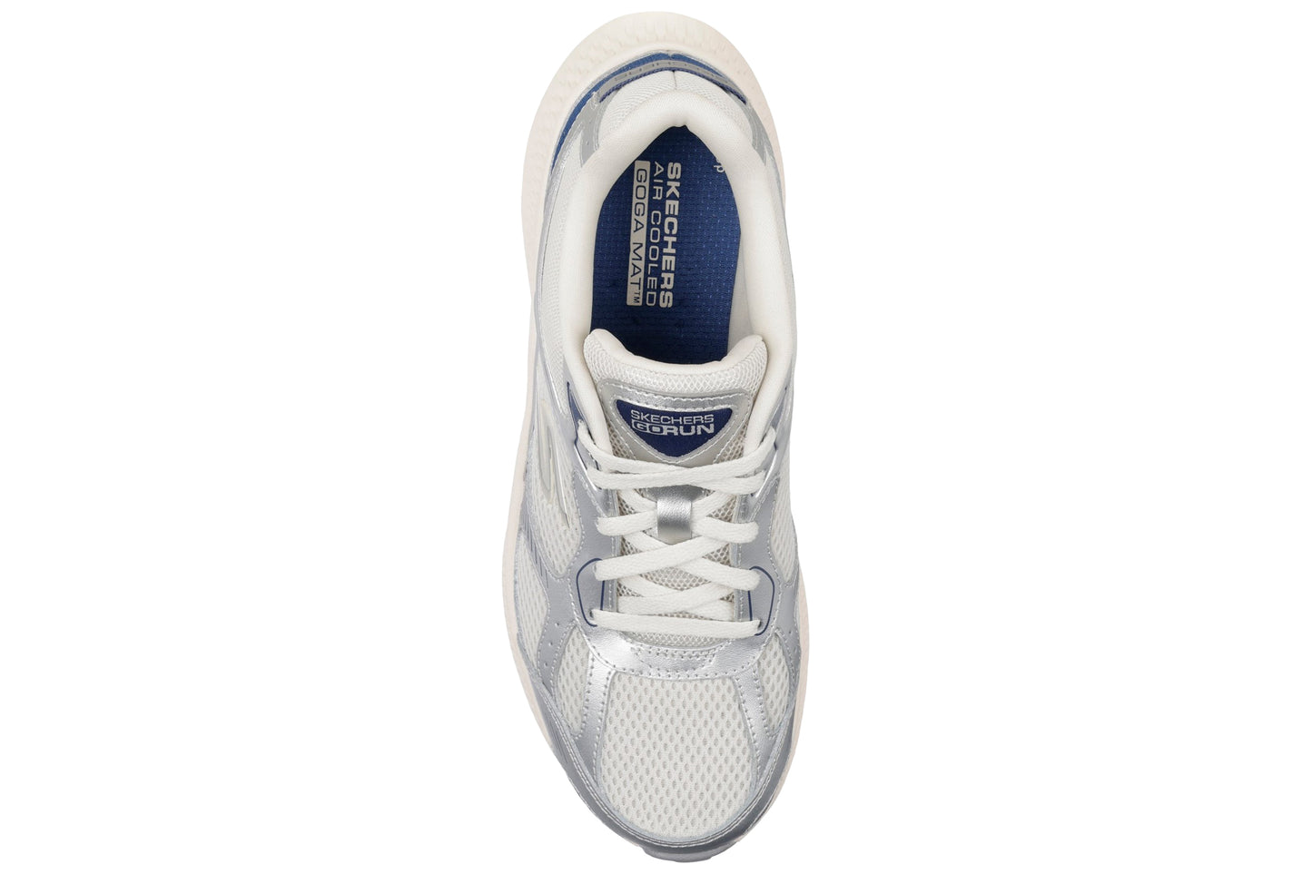 Skechers Go Run Consistent 128633 Silver/Navy Womens Sports