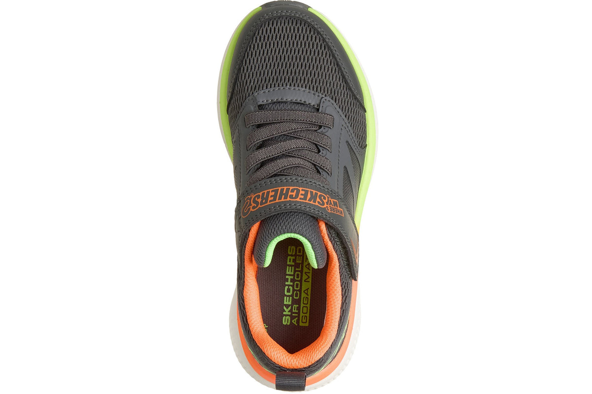 Skechers Go Run Elevate 2 Where Charcoal/Orange & Lime Trim Boys Sports