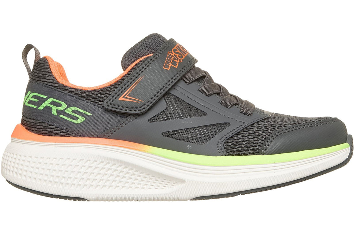 Skechers Go Run Elevate 2 Where Charcoal/Orange & Lime Trim Boys Sports
