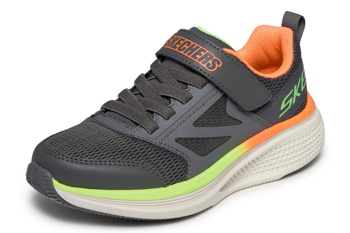 Skechers Go Run Elevate 2 Where Charcoal/Orange & Lime Trim Boys Sports