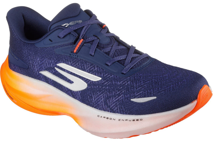 Skechers GO RUN Ride 12 Navy/Orange Mens Trainers