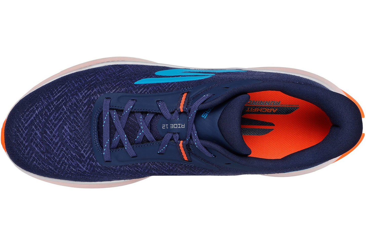 Skechers GO RUN Ride 12 Navy/Orange Mens Trainers