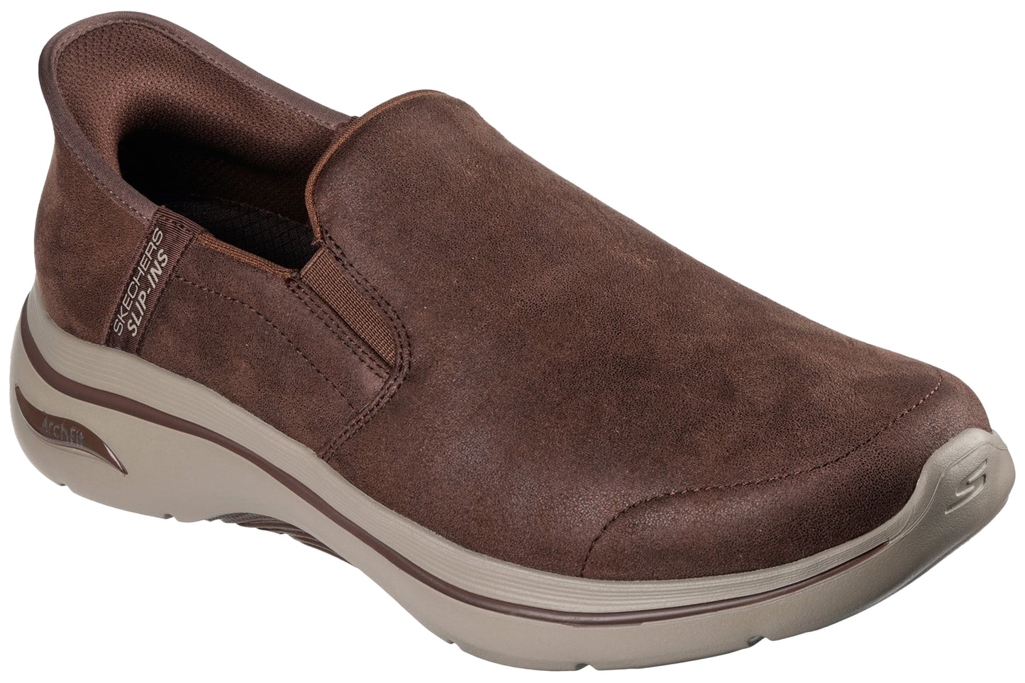 Skechers Go Walk Arch Fit 2.0 Quest Brown Mens Trainers