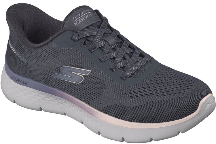 Skechers Slip-Ins Go Walk Flex Azriel Charcoal Textile/Trim Womens Fashion Trainers