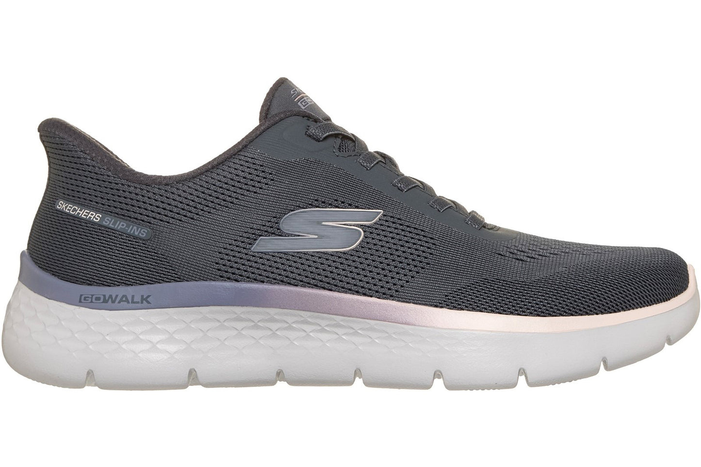 Skechers Slip-Ins Go Walk Flex Azriel Charcoal Textile/Trim Womens Fashion Trainers
