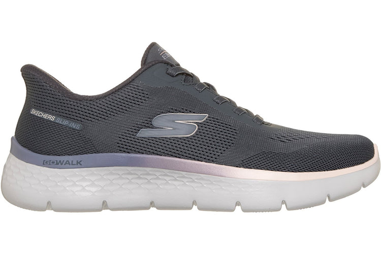 Skechers Slip-Ins Go Walk Flex Azriel Charcoal Textile/Trim Womens Fashion Trainers