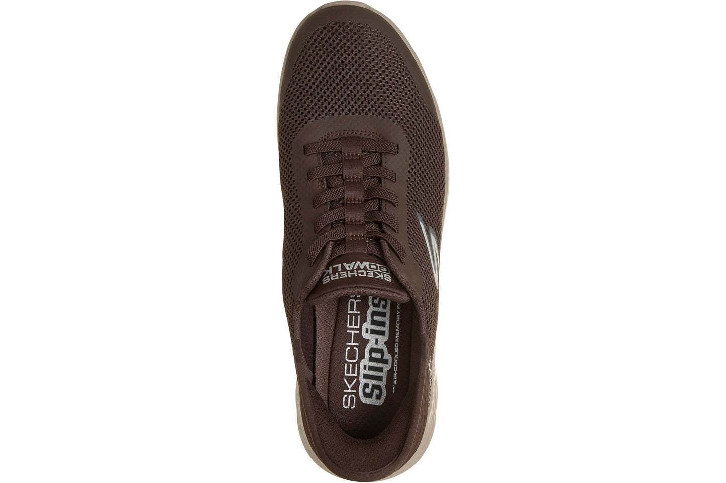 Skechers Slip-Ins Go Walk Flex Hands Up Chocolate Mens Trainers