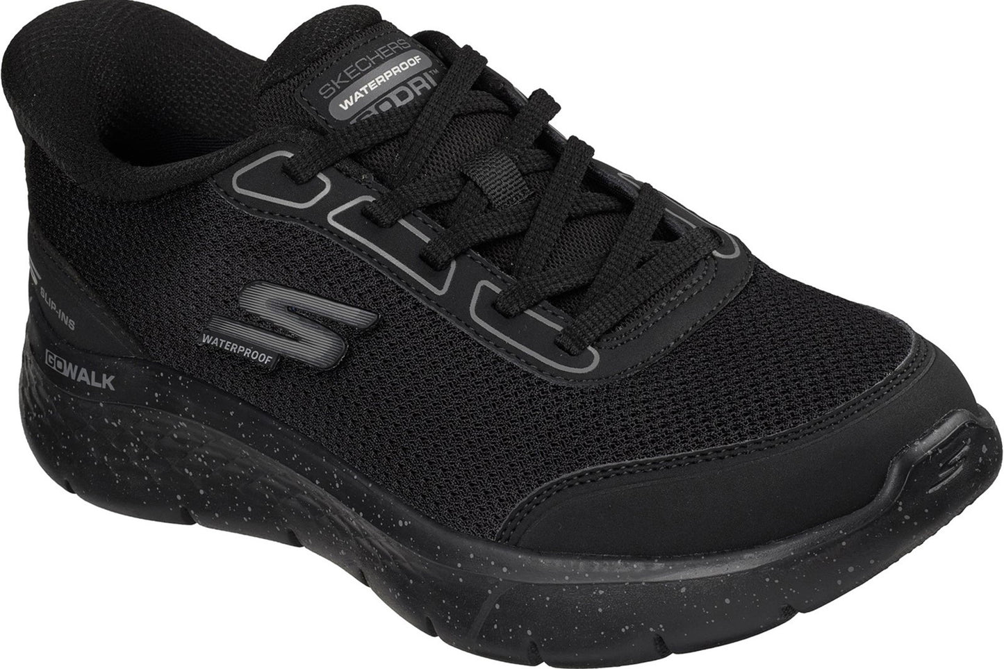 Skechers Slip-Ins Go Walk Flex Mabel Black Textile/Trim Womens Fashion Trainers