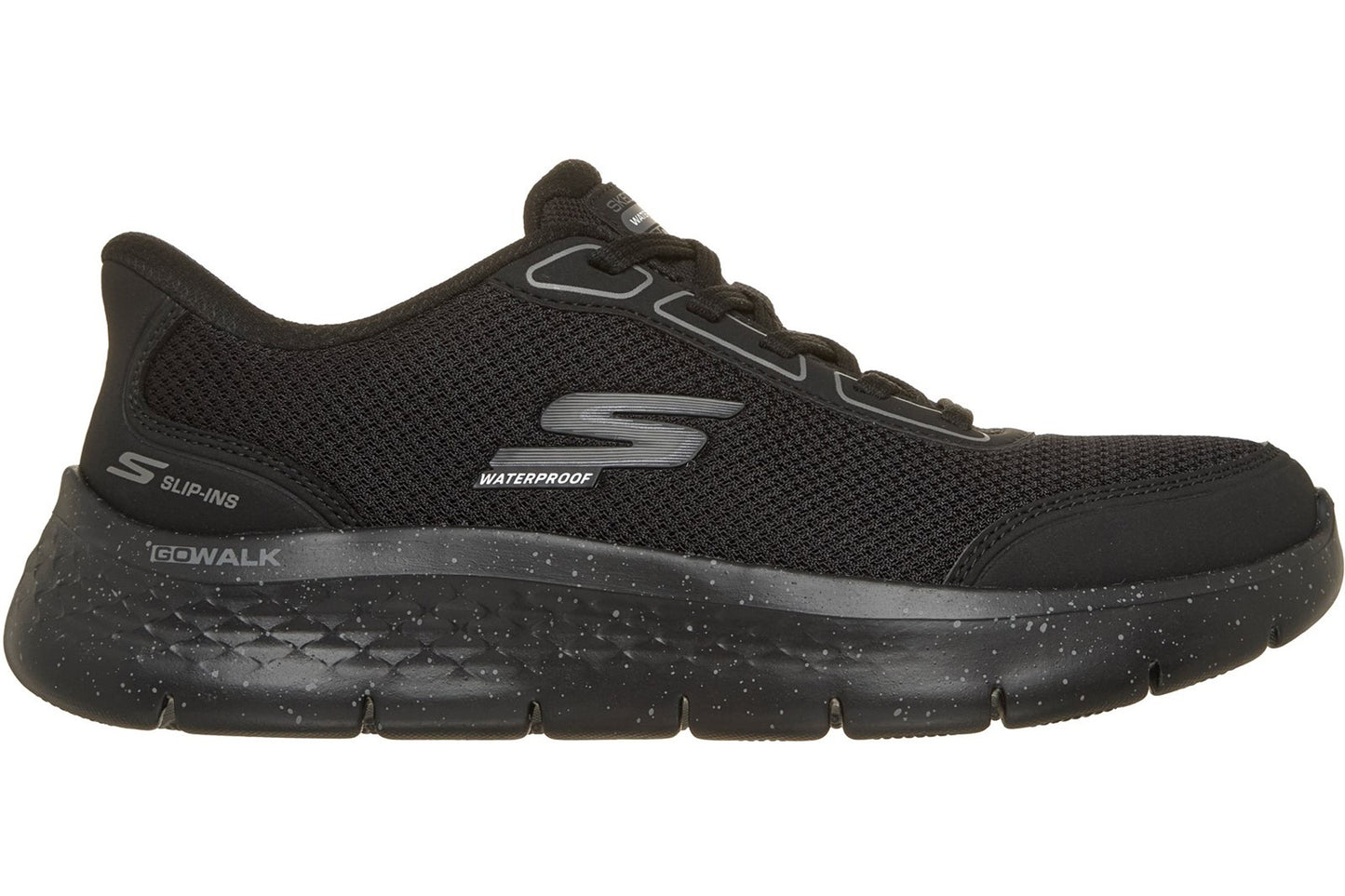 Skechers Slip-Ins Go Walk Flex Mabel Black Textile/Trim Womens Fashion Trainers