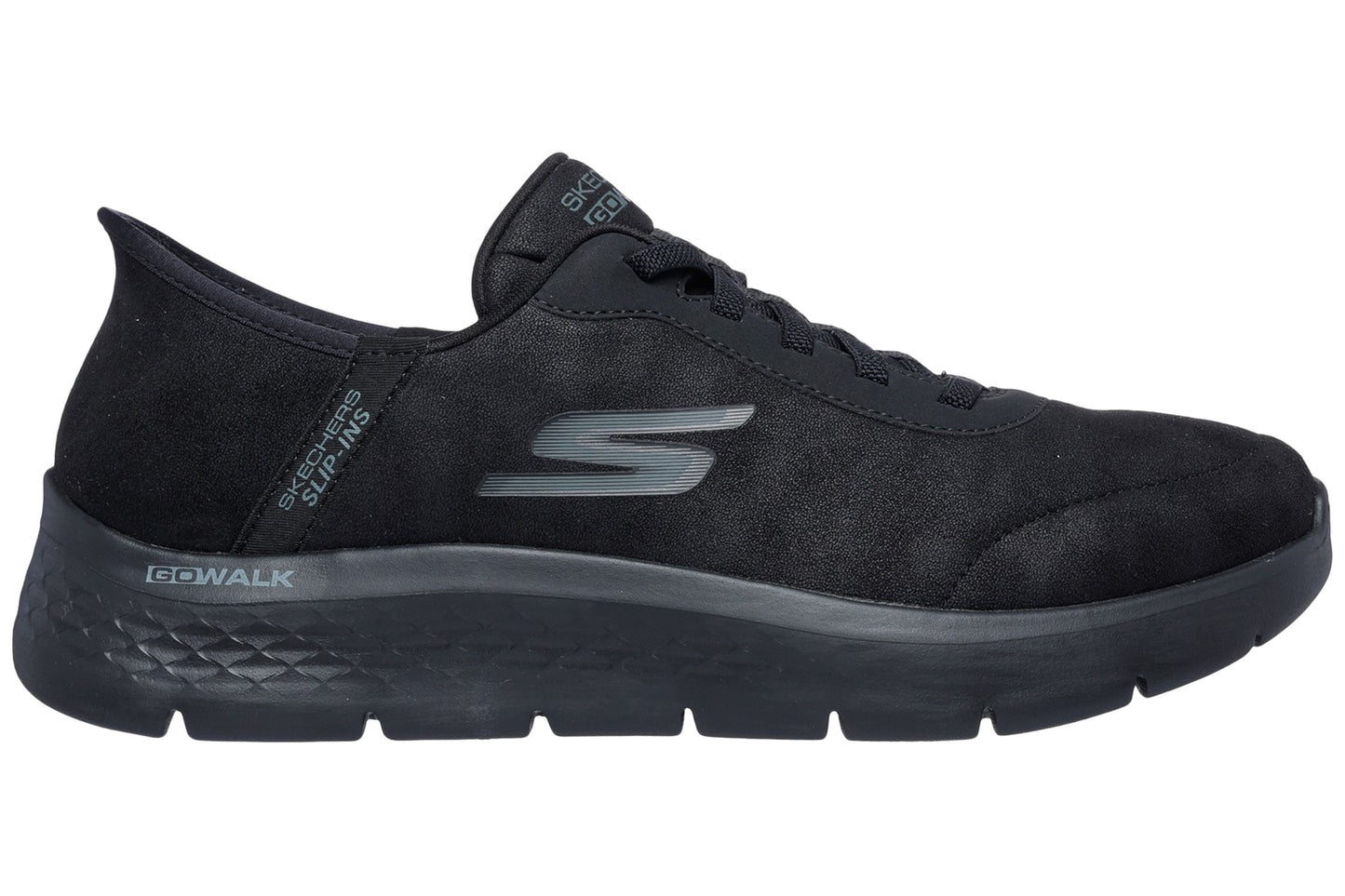 Skechers GO WALK Flex Smooth Motion Black Mens Trainers