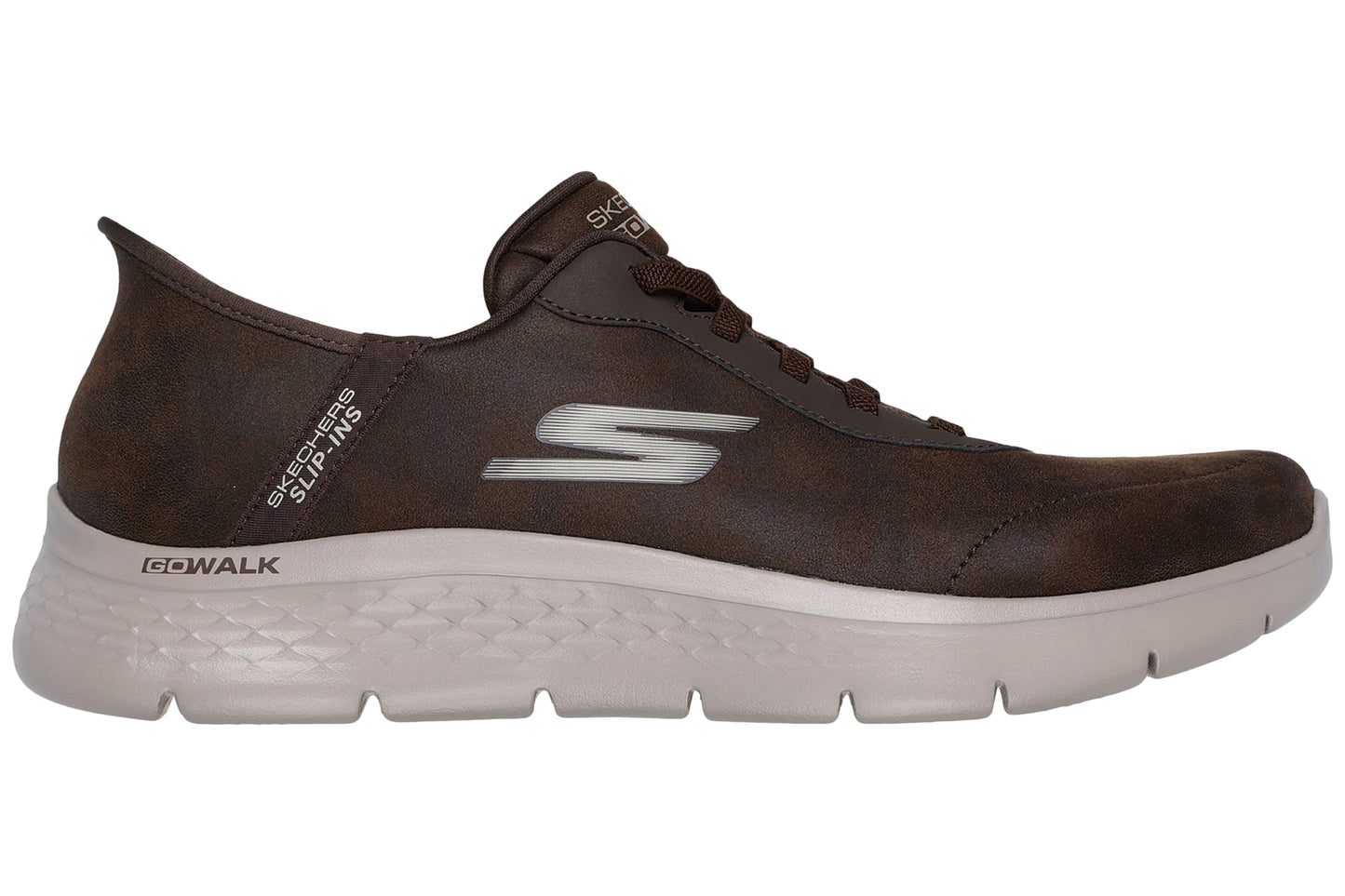 Skechers GO WALK Flex Smooth Motion Brown Mens Trainers