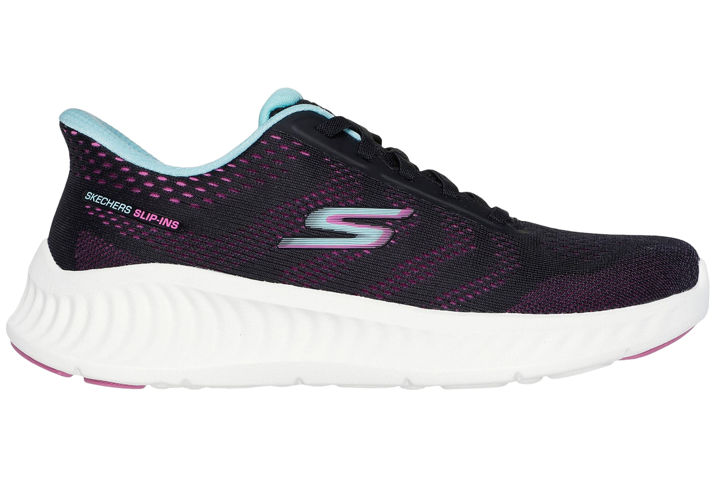 Skechers Go Walk Now Khloe Black/Purple Womens Sports