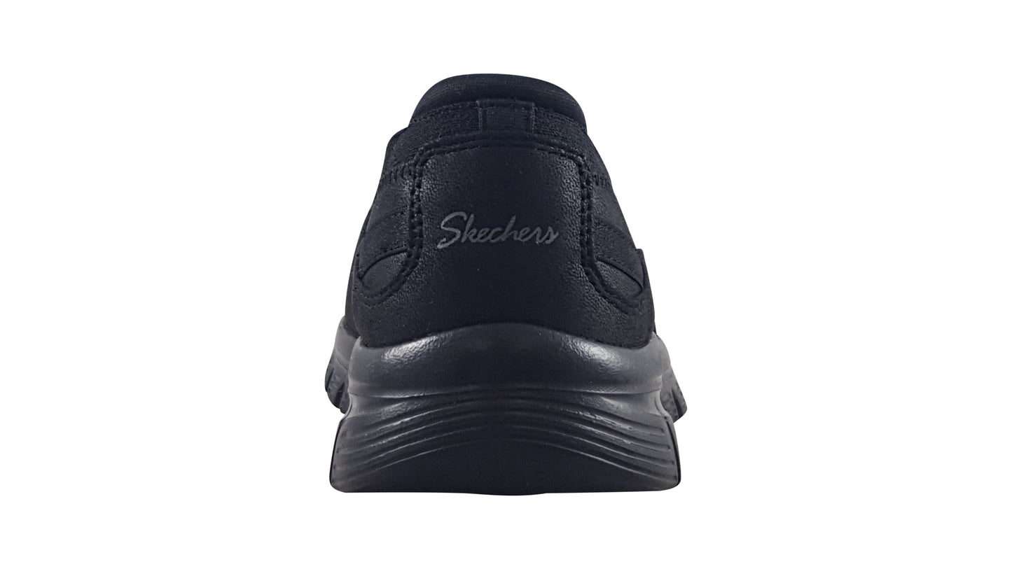 skechers graceful black trainers back